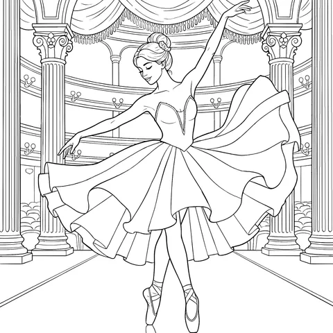 Ballet Dancer on Stage