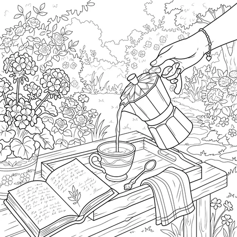 A Cozy Moment in the Garden