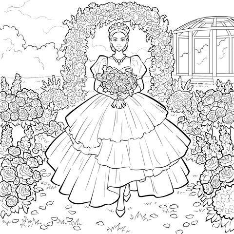 Bride in the Flower Garden