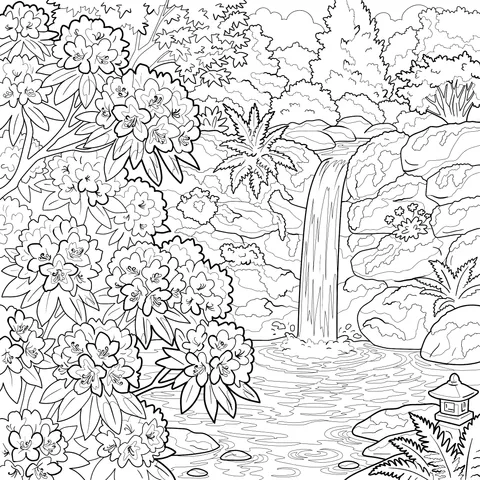 Azalea Garden Waterfall