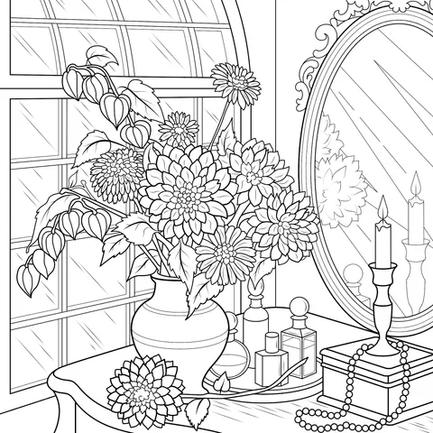 Floral Still - life by the Window