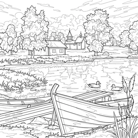 Autumn Riverside Village