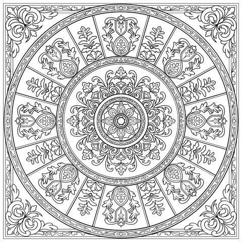 Vintage European Mandala Pattern