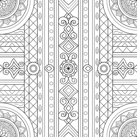 Ethnic Retro Geometric Pattern