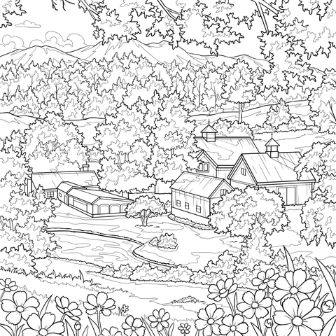 Autumn Country Farm