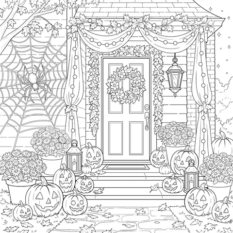 Halloween Autumn Porch