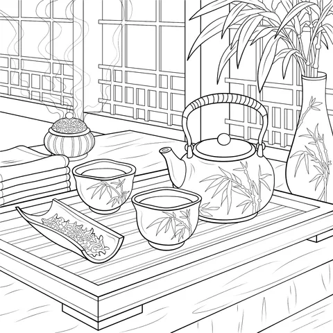 Elegant Japanese Tea Ceremony Set