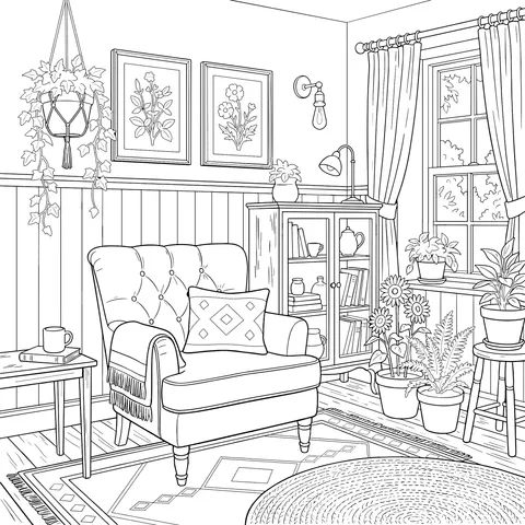 Cozy Vintage Reading Nook