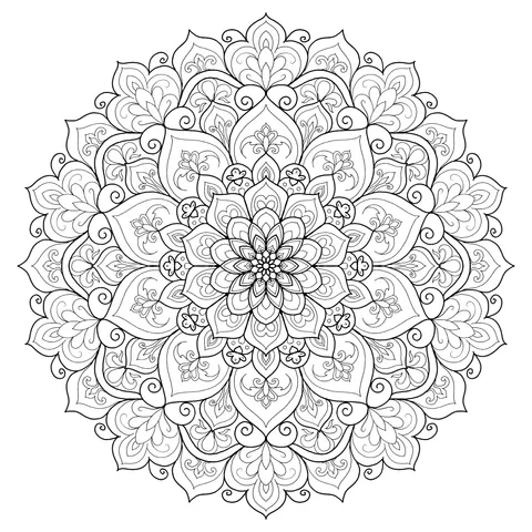 Blue Purple Mandala Pattern