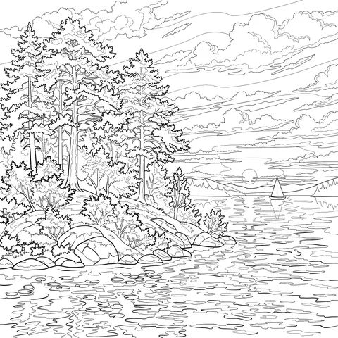 Lakeside Autumn Dusk