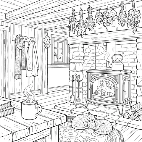 Cozy Cabin by the Fireplace