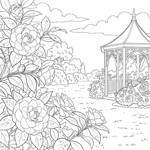 Camellia Garden with Gazebo