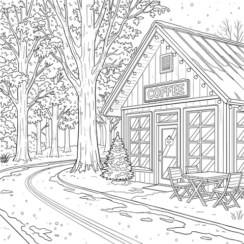 Winter Forest Coffee Shop