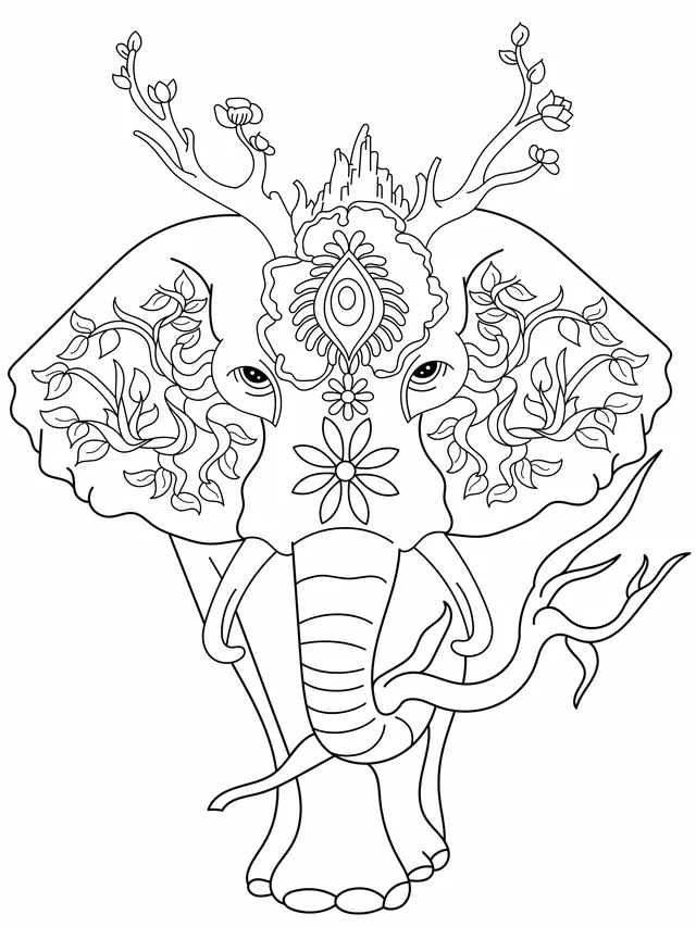 Fantastically Decorated Elephant