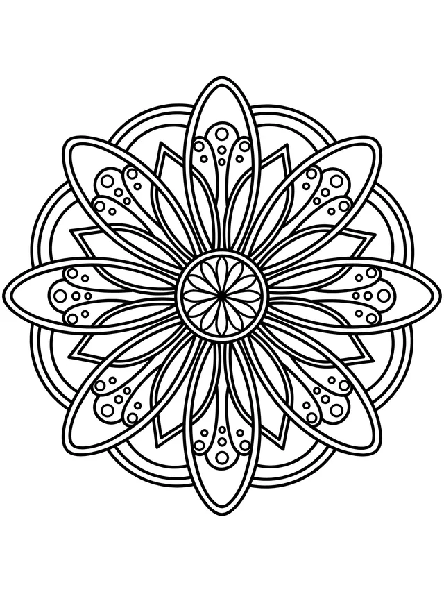 Colorful Mandala Flower Pattern