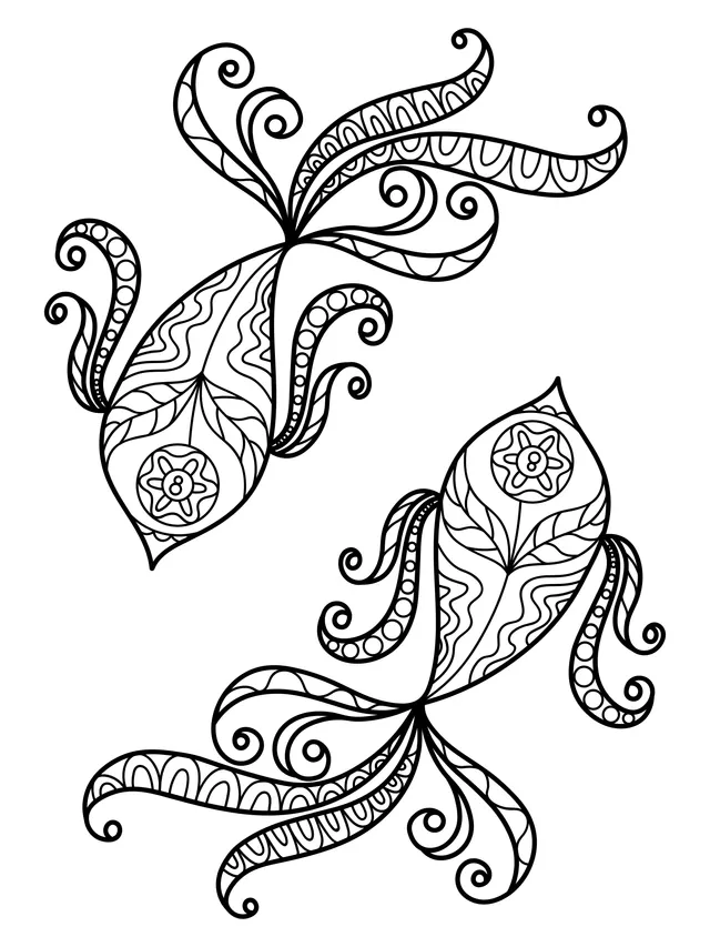 Colorful patterned fish design