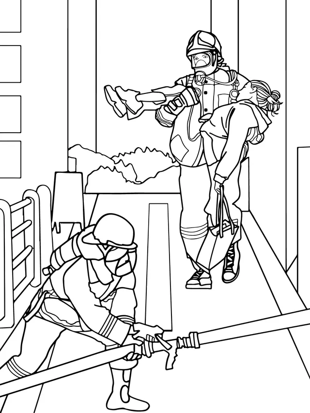 Firefighter rescue operation