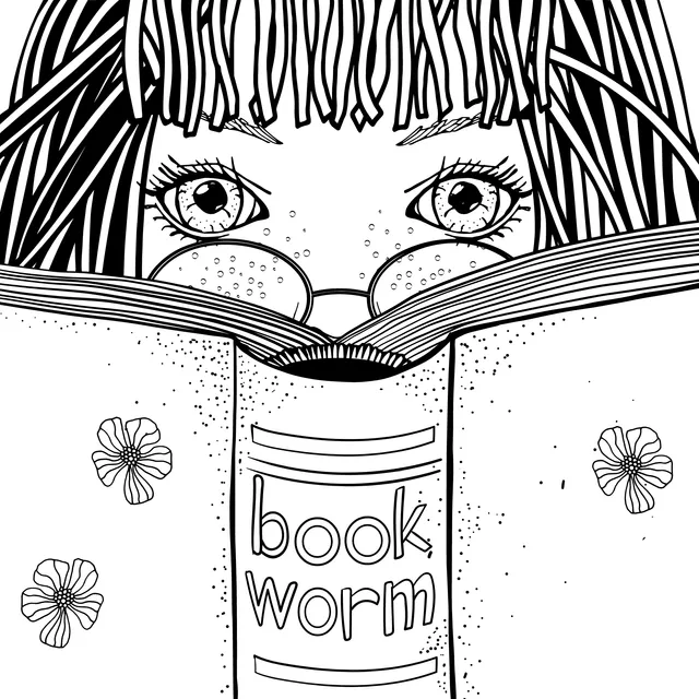 Book - worm Girl