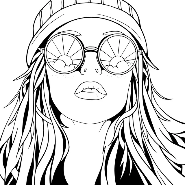 Fashionable Girl Illustration