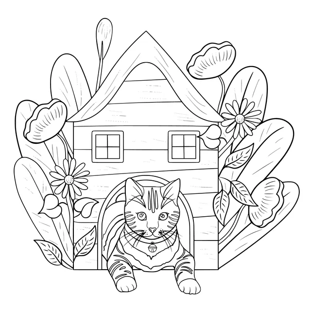 Cat and Cottage