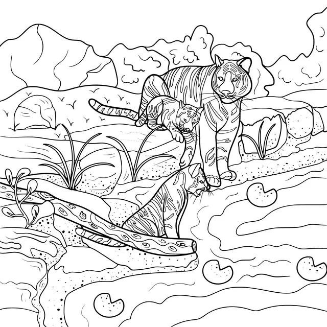 Tigers by the River