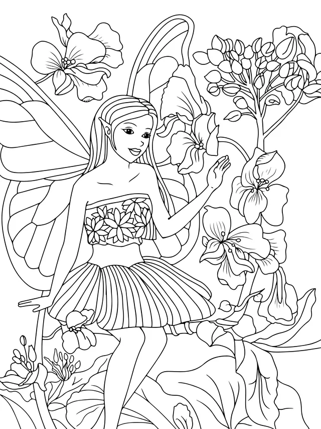 Flower Fairy among the Flowers
