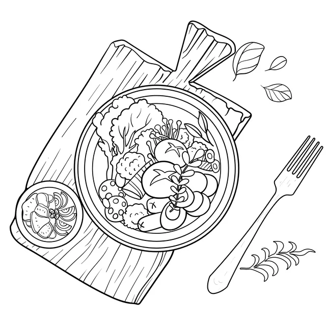 Illustration of a healthy meal