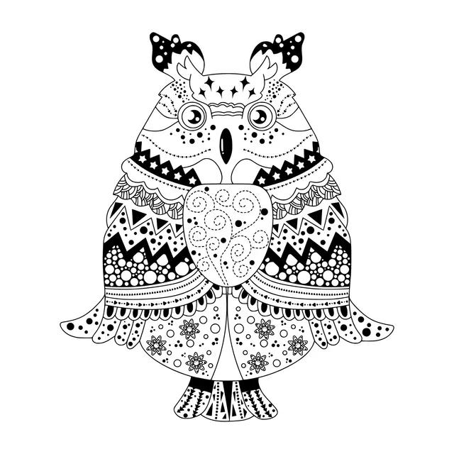 Colorful Decorative - style Owl