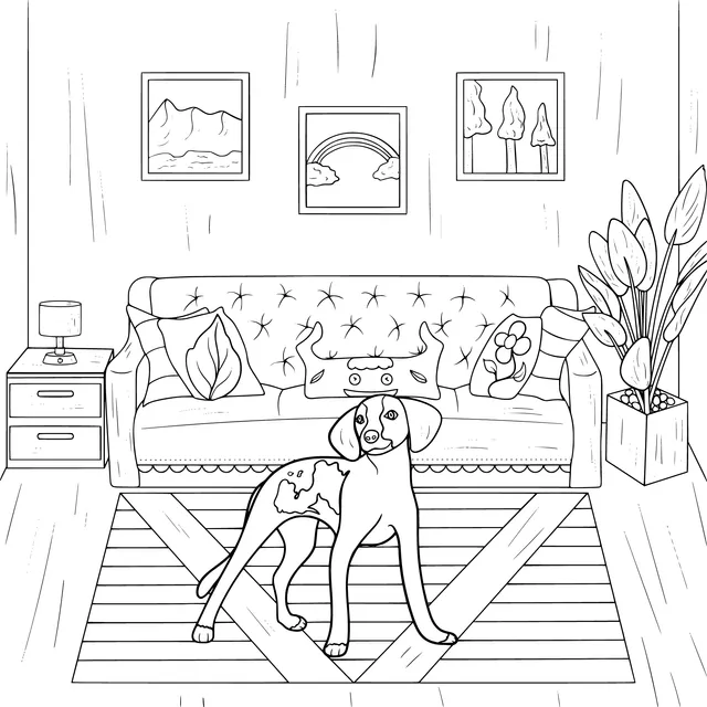 Dog in the Living Room