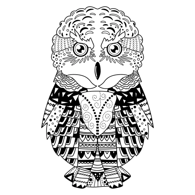 Colorful Patterned Owl