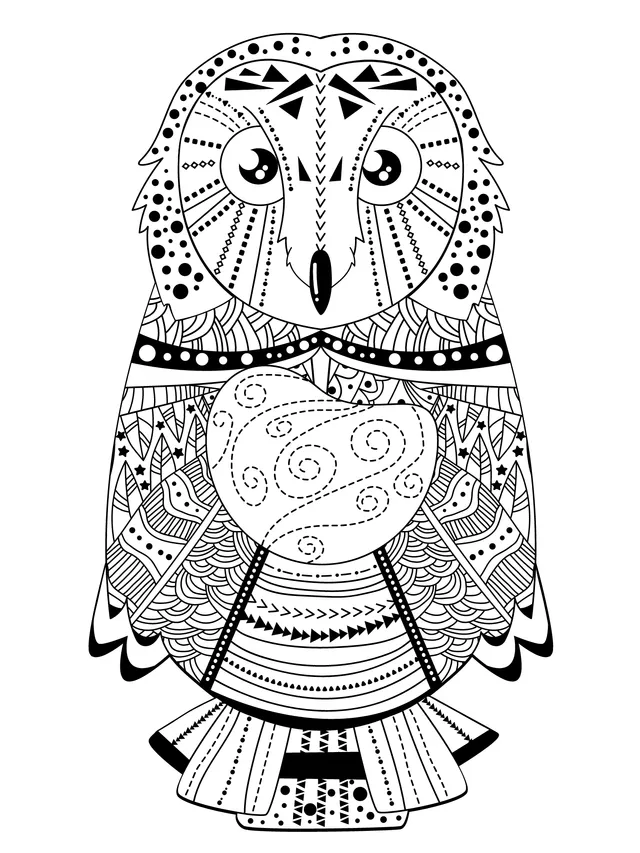 Colorful Patterned Owl