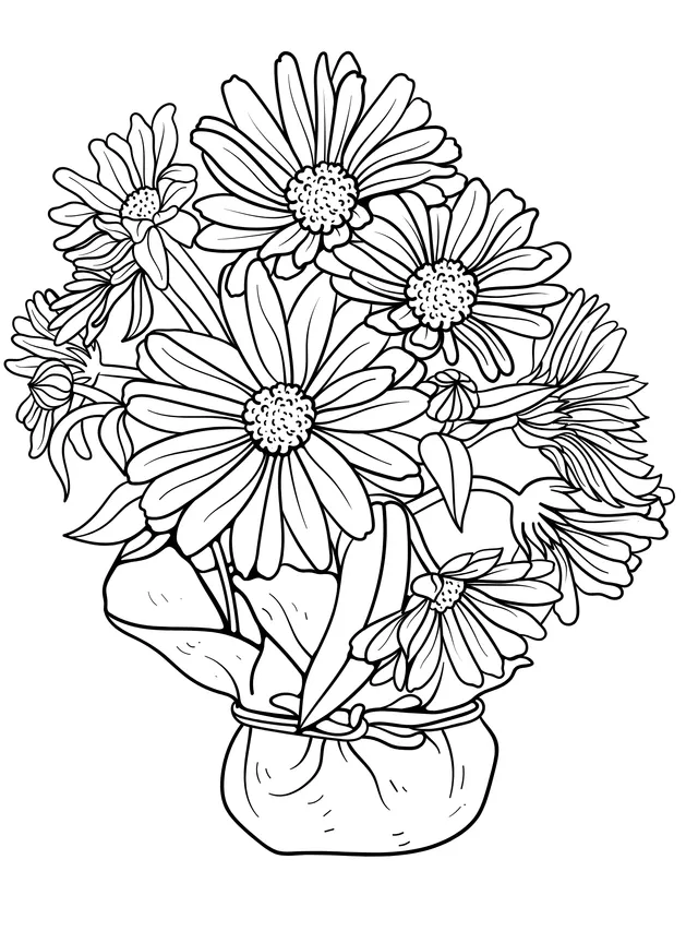 A bouquet of colorful flowers