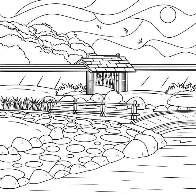 Chinese Courtyard Landscape