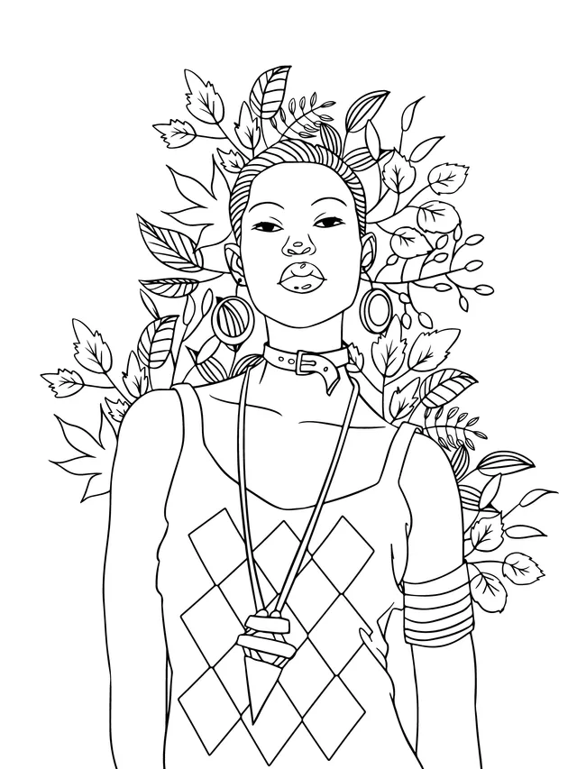 Fashionably - dressed African - descent woman