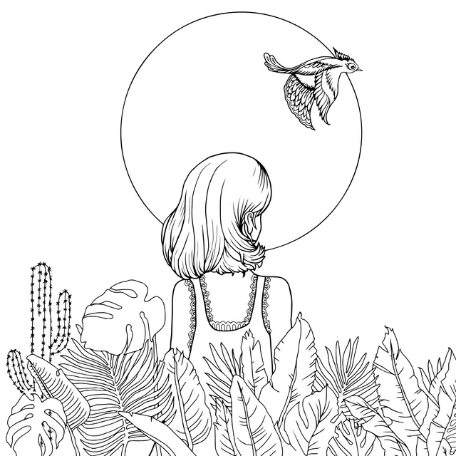 Woman Watching Birds