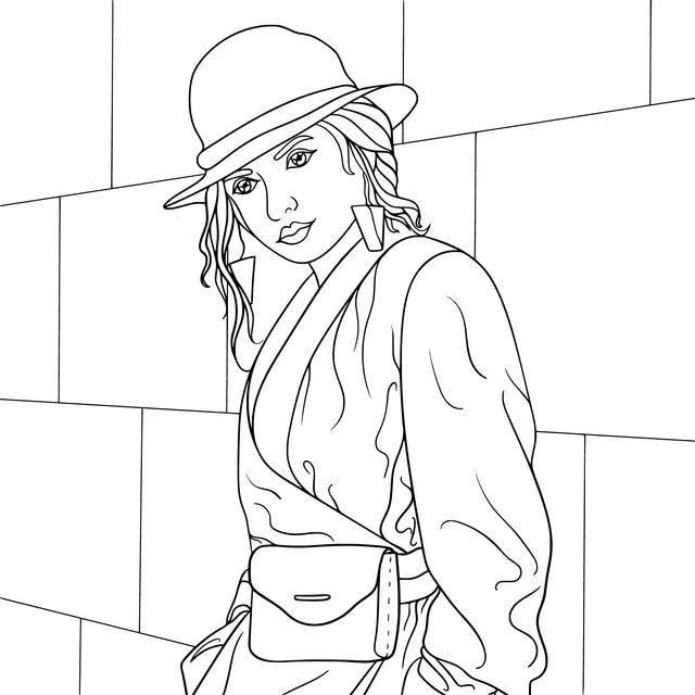 A stylish - dressed woman