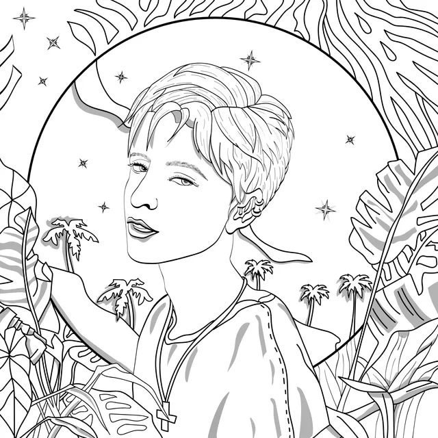 Fashionable Woman in the Jungle
