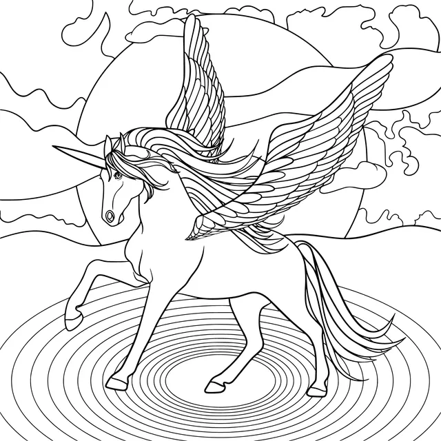 Unicorn Pegasus in the Water