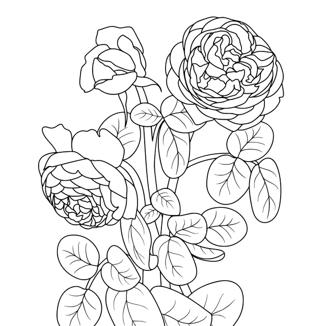 Pink Rose Illustration