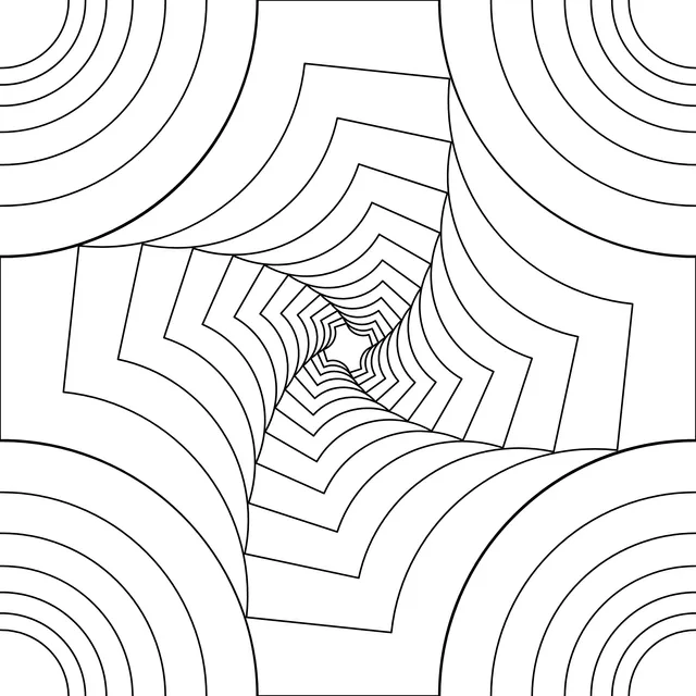 Pink Geometric Spiral Pattern