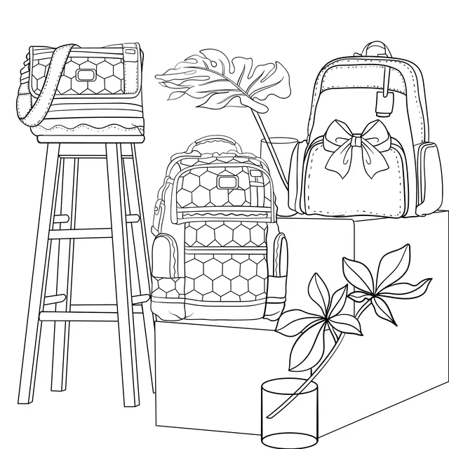 Colorful Backpack Display