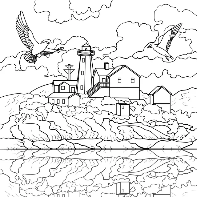 Lighthouse and Seaside Cottages