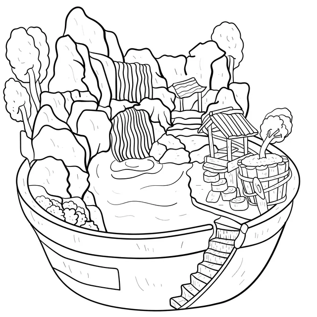 Landscape in a Potted Plant