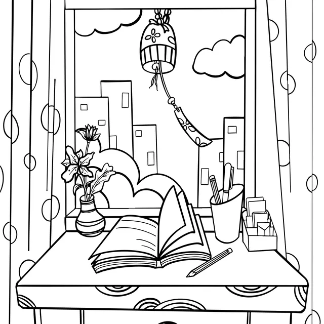 View of a Desk by the Window