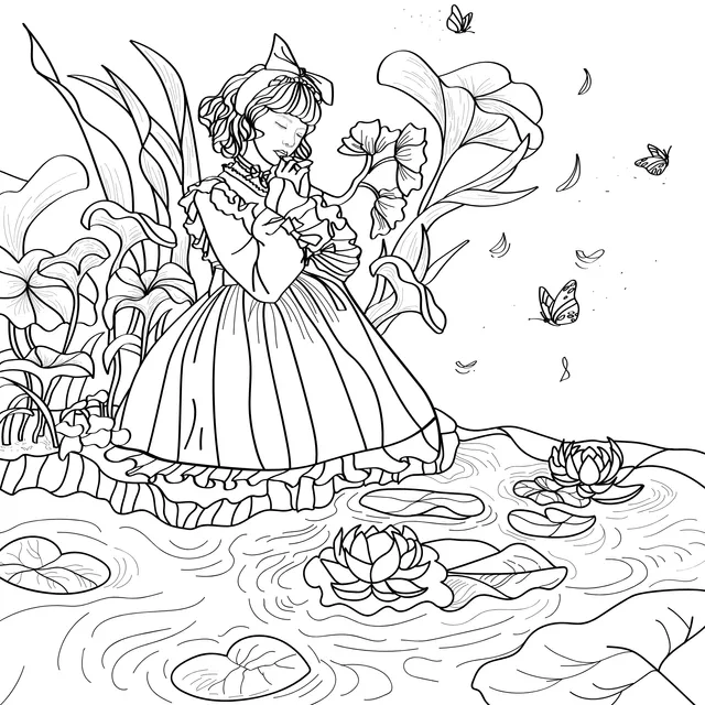 Maiden among the flowers
