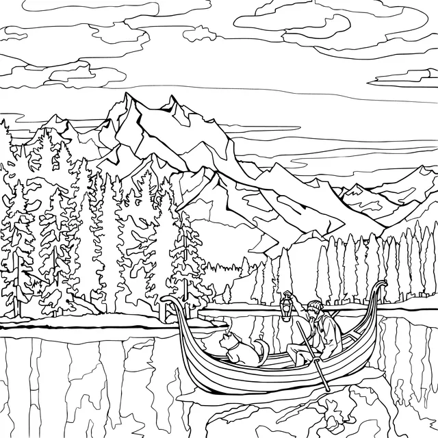 A Boat - riding Journey in Mountains and Lakes