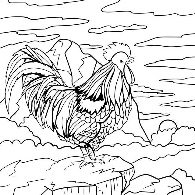 Rooster on the Rock