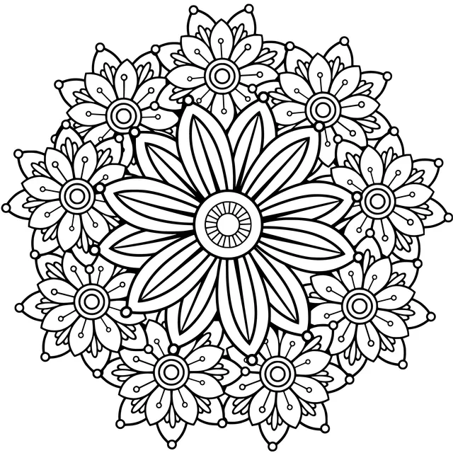 Colorful Floral Mandala Pattern