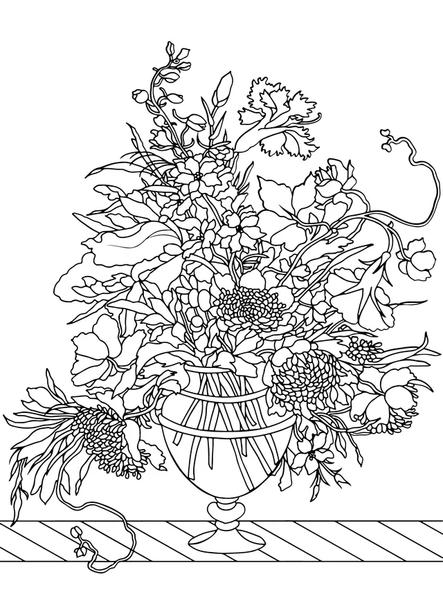 Colorful Flowers in a Vase