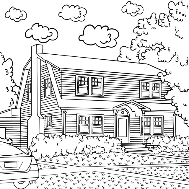 Colorful Two - Story House